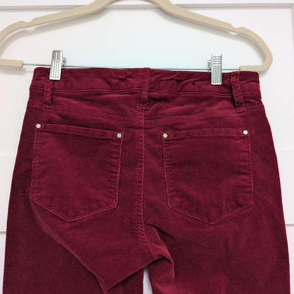 Club Monaco Burgundy Slip Fit Courdory Pants - Picture 9 of 10
